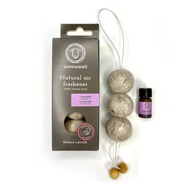 WOOWOOLL Natural Wool Car Air Freshener - Lavender Air - Hand Made