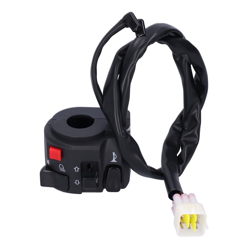 7/8in Motorcycle Handlebar Switch Horn Button Headlight Turn Signal Fog