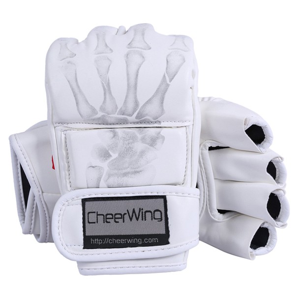 Cheerwing Boxing Gloves Fingerless MMA Gloves UFC Boxing Fight Gloves for Sanda Sparring Punching Bag Training