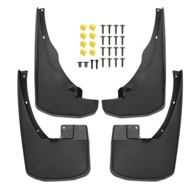 VekAuto Mud Flaps Kit Compatible for Nissan Frontier 2005-2023, Quality Plastic Black Front and Rear Splash Guards