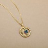 FANCIME Tree of Life Necklace for Women Yellow Gold Plated