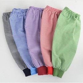 Cotton checkered work sleeves / 면토시 체크무늬 작업토시