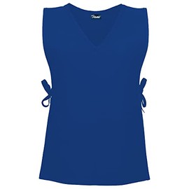 FAME F56 V-Neck Cobbler Apron - Royal Blue (WFA81062RB)