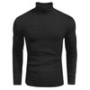 Ekouaer Mens Turtleneck Shirts Ribbed Lightweight Sweater Long Sleeve Casual