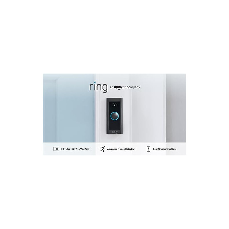 Ring Ring Video Doorbell Wired | Doorbell Security Camera with