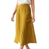 IDEALSANXUN Linen Skirts for Women 2025 Summer Casual Cotton Wrap