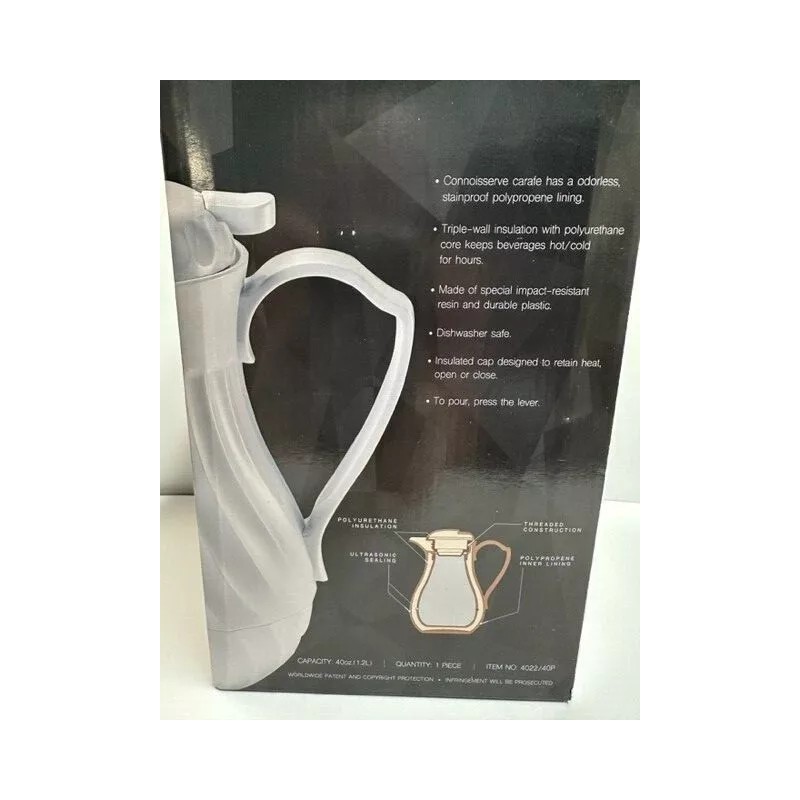 Hormel THERMAL CARAFE 20 oz. Capacity SWIRL DESIGN FOR HOT