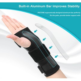 Wrist Brace with Removable pad for Carpal Tunnel,Night Wrist Sleep Support Brace, Fits Both Hands,Hand Support with Pressure strap for Arthritis, Tendonitis, Sprains,Wrist Pain