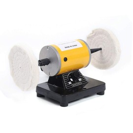 Bench Buffer Polisher Variable Speed Electric Buffing Machine with Polishing Wheel 5 inch Bench Grinder for Polishing Jewelry 200W 110V