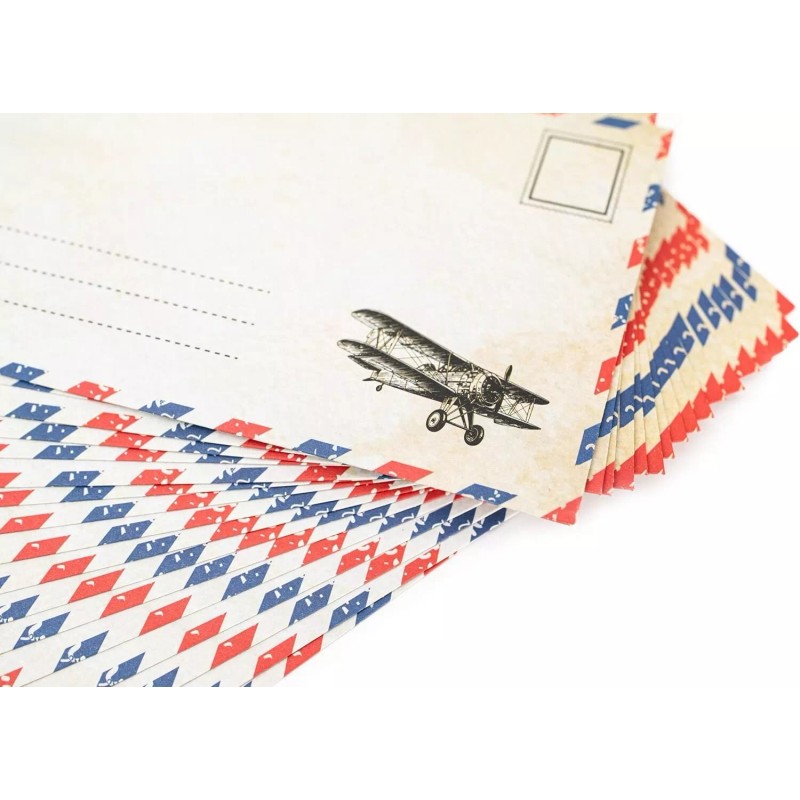 Bargain Paradise 50 Pack Airmail Envelopes -Blue Airmail Envelopes- Air