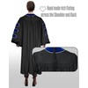 YIIOSS Unisex Deluxe Doctoral Graduation Gown with Tam 8-Sided for