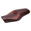 KEEPDSGN Brown Alligator Motorcycle Driver Passenger Two Up Seat for