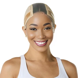 Qilix Women Lace Wig Grip Cap，Adjustable & Reinforced Lace Wig Grip Band by Hairline, Comfortable and Secure Glueless Velvet Headband, （light'brown black） (Nude)