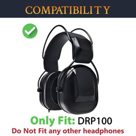 SOULWIT Replacement Ear Pads for Alesis DRP100 Audio Isolation Headphones, Replacement Cushion Pads with TPU Protein Leather and High Density Foam