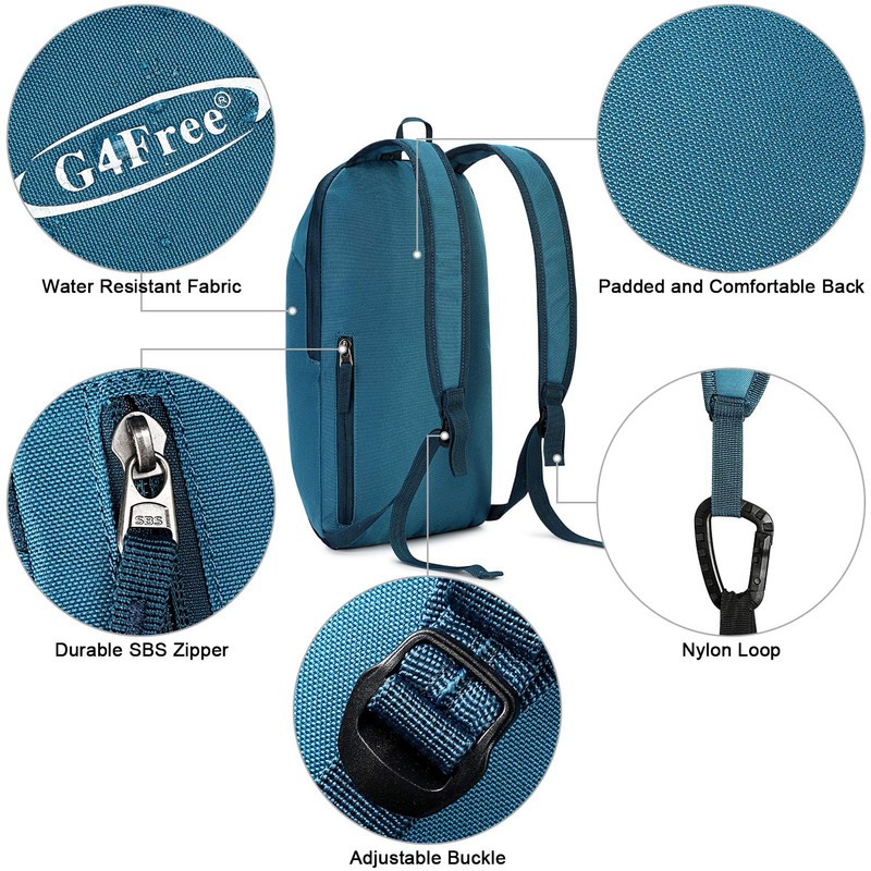 G4Free Hiking Backpack 10L Lightweight Compact Versatile Outdoor Backpack for