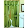 Better Home Mosaic Double Swag Fabric Shower Curtain, with Vinyl