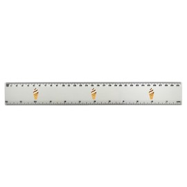 'Ice Cream Cone' 30cm (12 Inch) White Plastic Ruler (RL00095694)