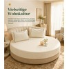 FANSU Round Fitted Sheet 220 x 220, 100% Cotton Flat