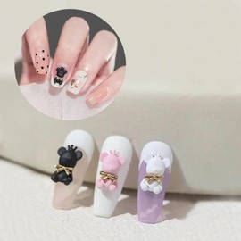 Nail Art Luxury Design Cute Teddy Bear Knit Parts 3 Types (W9A4708) / 네일아트 럭셔리 명품 귀여운 곰돌이 니트 파츠 3종 (W9A4708)