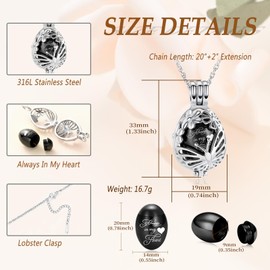 Mini Cremation Teardrop Butterfly Urn Necklace for Ashes Stainless Steel Hollow Mini Keepsake Urn for Women Men Cremation Memorial Pendant Keepsake Jewellery, Stainless Steel, Cubic Zirconia