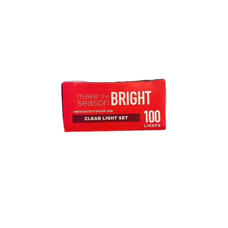 Make The Season Bright 100-count Clear Light Set 20ft Green