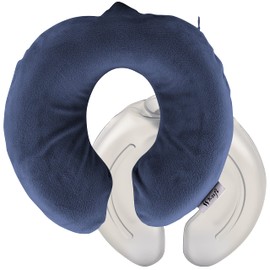 Kufl Neck Hot Water Bottle with Fleece Cover, Blue, Large Heat Cushion for Neck, Shoulder and Back, Hot Water Bottle with Fluffy Fleece Cover, 1.5 L (Blue, 1.5 L)