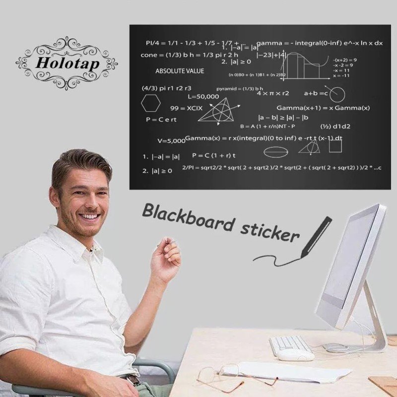 Ugaaiya Pizarron Vinil Blanco O Negro Adherible 200x45cm Lavable