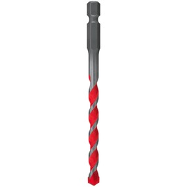 fischer 561647 D-U Hex Universal Drill Bit, 10mm, 10/90/150, for Brick/Wood/Tiles/Plastics/Steel/Concrete, Red/Silver