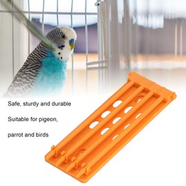 CHICIRIS 4Pcs Pigeon Leg Stand 4 Column Design Large Capacity Wall Mounted Plastic Parrot Leg Holder Material(Yellow)