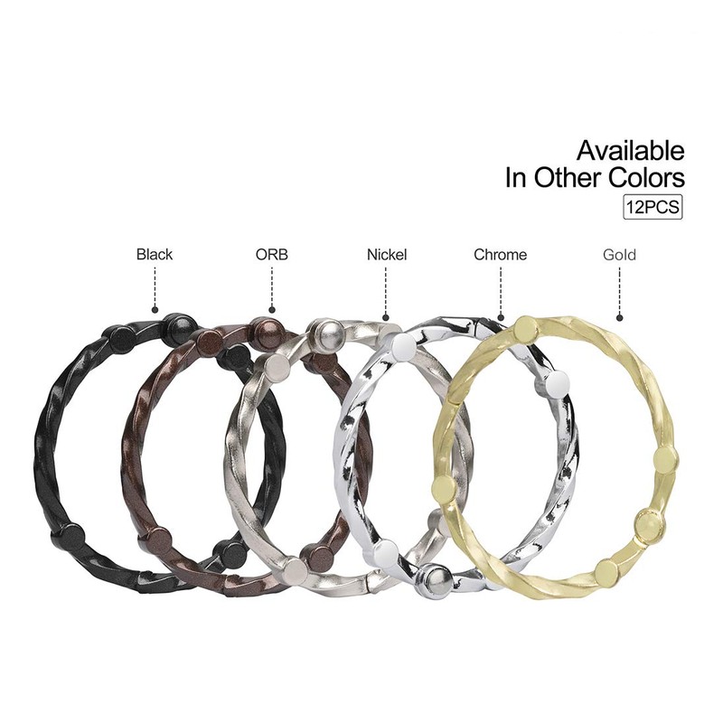 Utopia Alley Shower Hooks - Shower Curtain Rings for Bathroom