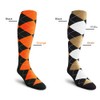 Colorful Knee High Argyle Golf Socks: Mens Over-The-Calf Bundle Pack:
