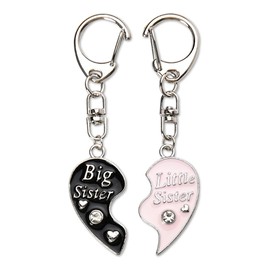 Big Little Sister Gift for Women Sisters Matching Heart Keychainsfor 2 Sisters Birthday Chrismas Gifts from Sister Broken Heart Pendant Keychain for Twin Sisters Gift for Bestie Friend