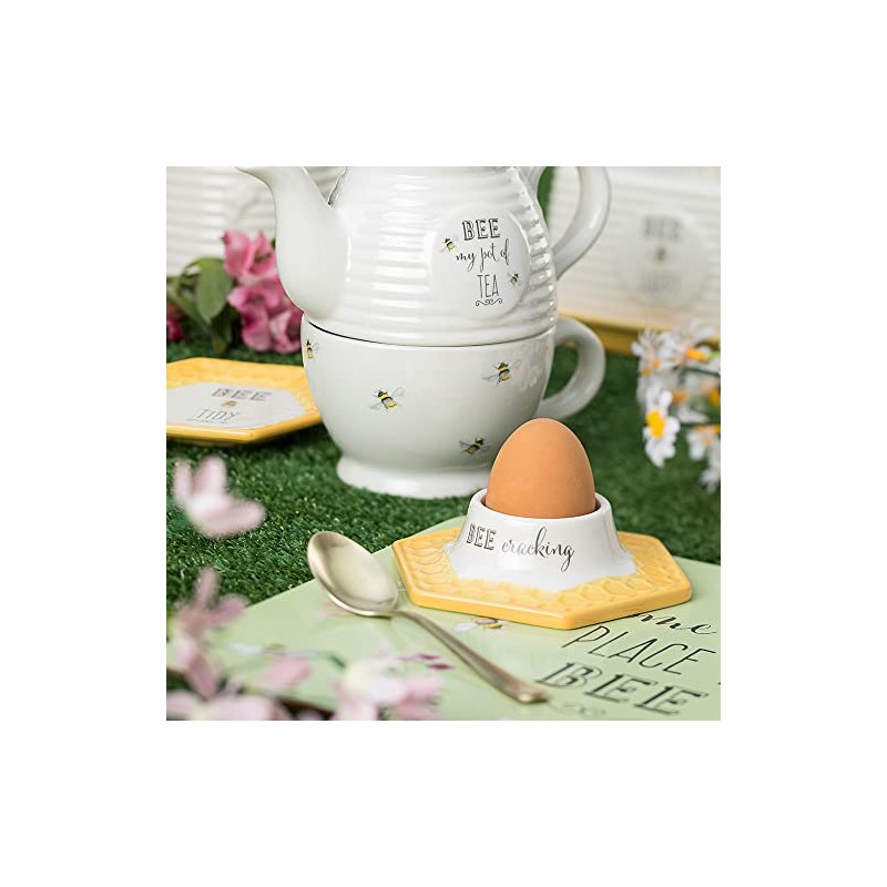 English Tableware Company Bee Happy Egg Cup Saucer Plate Serveware