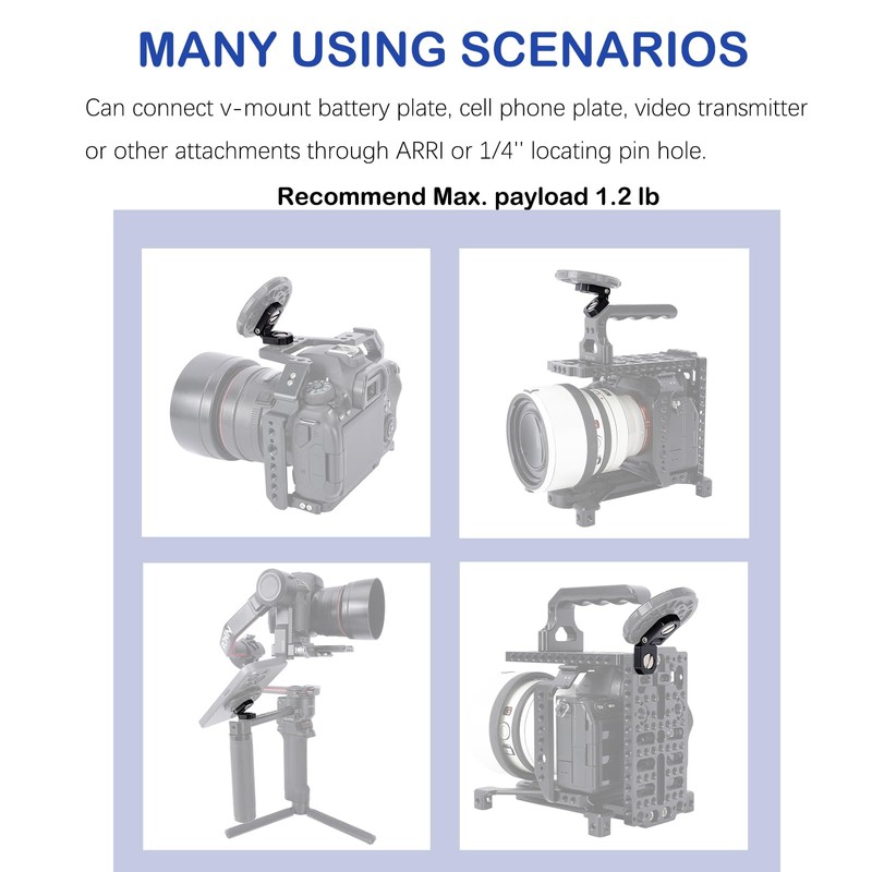 NICEYRIG Mini Right-Angle Plate L-shaped Mounting Bracket up to 180°