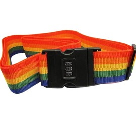 UK Seller | 2 Pack | Locking Luggage Strap | Suitcase Lock Strap | Combination Luggage Strap | 2mm Thick Bright Colour Suitcase Strap | Travel Belt Lock | Security Lock