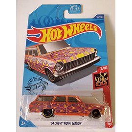 Hot Wheels 2020 Hw Flames '64 Chevy Nova Wagon, Orange 141/250