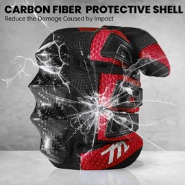 Motorcycle Gloves Touchscreen Motocross Dirt Bike Riding Glove with Carbon Fiber Protective Hard Knuckles for Men Women Model MD66