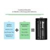 BONAI D Rechargeable Batteries 10,000mAh 1.2V Ni-MH High Capacity High
