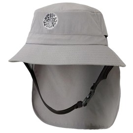 Rip Curl Men's UPF 50+ Quick Dry Surf Hat with Removable Neck Flap, Grey