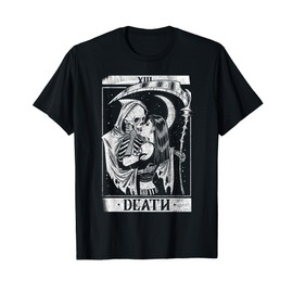 Blackcraft Vintage Death the Reaper Kiss Tarot Card T-Shirt