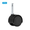 PATIKIL 1.5 Inch Swivel Stem Casters, 6 Pack Nylon 360