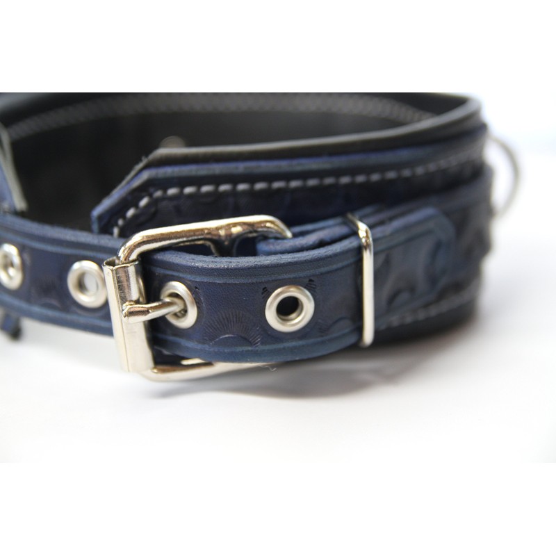 Monkey Dungeon Custom Leather Slave Collar (Fuschia)