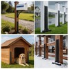4 Pcs Fence Post Repair Kit, Quick Fix Broken/Leaning Wood