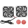 Dual Fan Router Heat Dissipation Cooler, 5V USB Computer Fan,