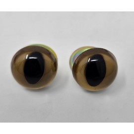 Pair of Zim's 18mm Gold Dust Cat Eyes Plastic Kitty Safety Eyes for Craft Amigurumi Dolls or Puppets (Pack of 4)