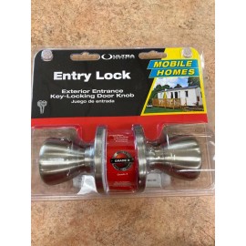 Ultra Security mobile home keyed entry lock. 2 3/4 and 2 3/8 backset.