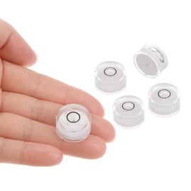 Kozelo 5pcs Small Circular Bubble Spirit Levels - [18mm Diameter 9mm Thickness] Mini Round RV Level Leveling Tools for Travel Trailer Turntable Camera, White