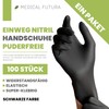 MEDICAL FUTURA - 100 Nitrile Gloves, L, Black, Disposable Gloves,