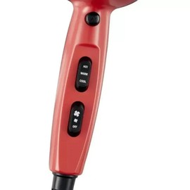 ION Hair Blow Dryer With Comb Attachment Professional Ceramic No Frizz Ion Red 1875W