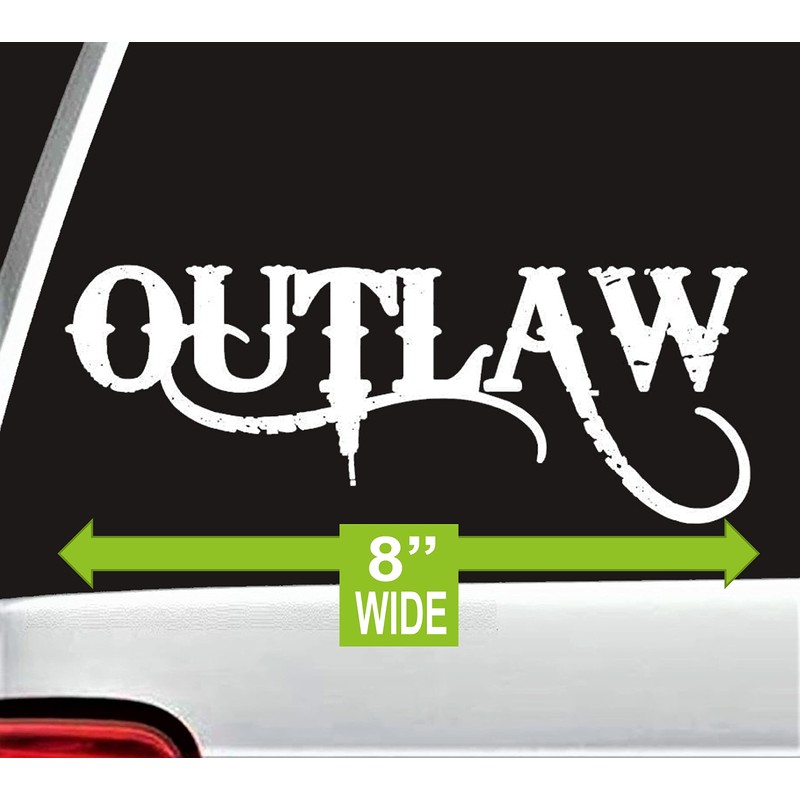 Outlaw Decal Sticker for Car Window 8.0 Inch BG 636